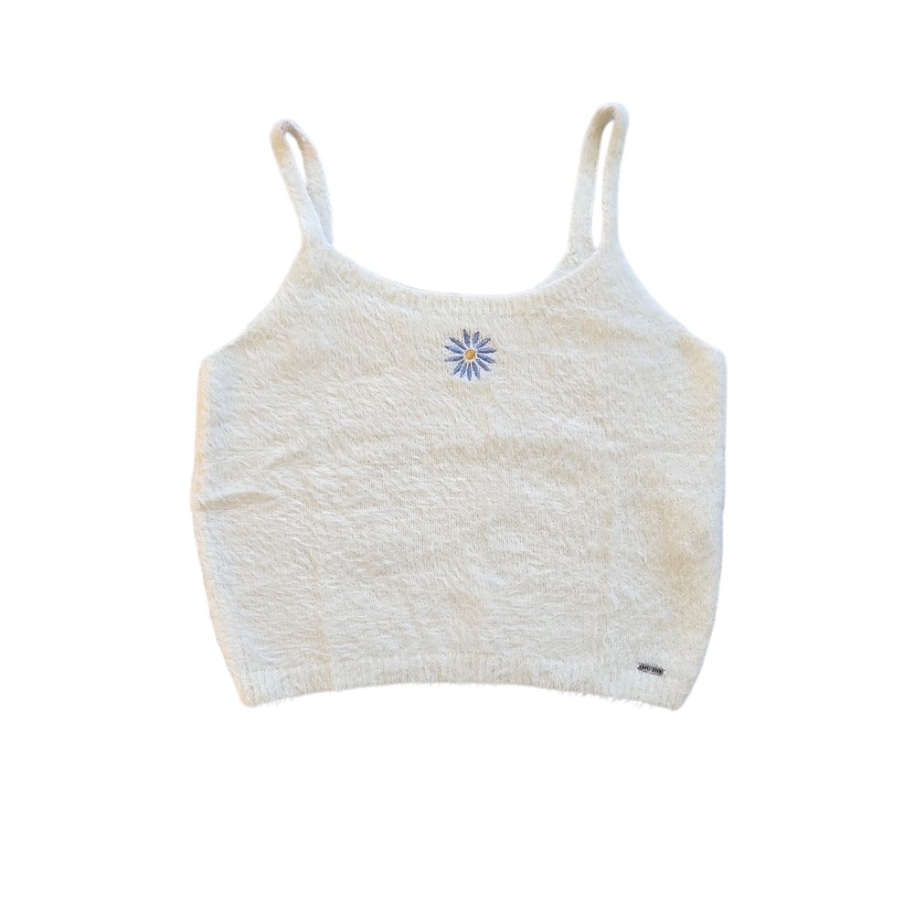 Hollister Tank Top with Blue Floral Accent